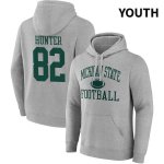 Youth Michigan State Spartans NCAA #82 Nick Hunter Gray NIL 2022 Fanatics Branded Gameday Tradition Pullover Football Hoodie OY32E11RH